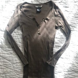 Isabel Marant Lamylic cotton knit scoop neck henley top